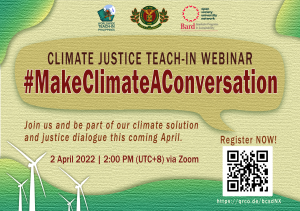 Climate Justice Teach-in Webinar titled #MakeClimateAConversation