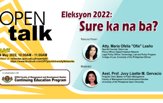 Open Talk Episode 23 "Eleksyon 2022: Sure ka na ba?"