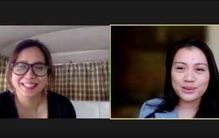 Photo shows Dr. Finaflor Taylan (left) and Ms. Rio Grace Otara (right) during the Q&A session of the LTiO webinar titled "Women in Emerging Realities and Crucial Times."