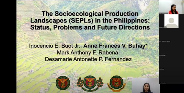 UPOU x UPLB hold first of Webinar Series on Revitalizing Socioecological Production Landscapes and Seascapes (SEPLS)