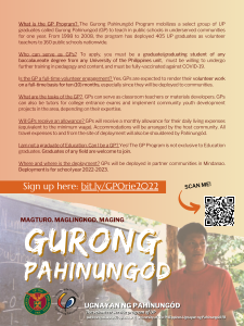 Gurong Pahinnungod Poster