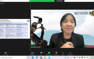Dr. Melinda dela Peña Bandalaria joins the kick-off meeting of the International Council for Open and Distance Education (ICDE) Global Advocacy Campaign (GAC) for Open, Flexible and Distance Learning (OFDL) Working Groups