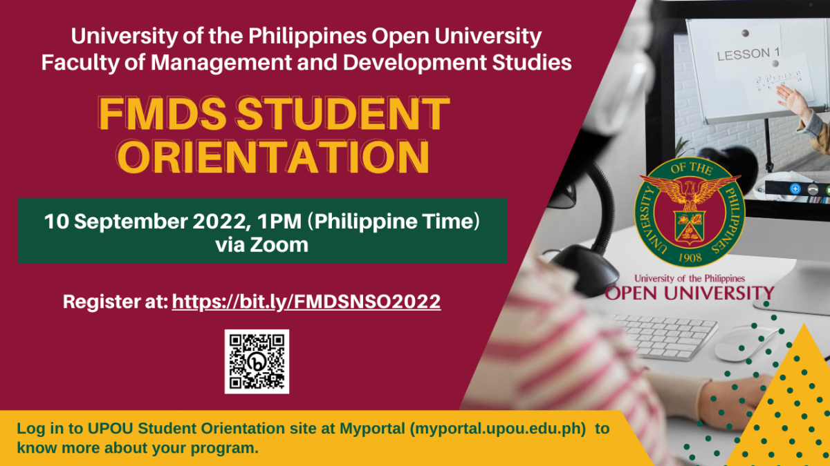 UPOU FICS Holds Virtual Orientation for 2022 Newly Admitted Students -  University of the Philippines Open University