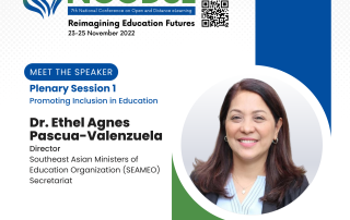 Dr. Ethel Agnes Pascua-Valenzuela, SEAMEO Secretariat Director to Kick-off Plenary Sessions of NCODEL 2022