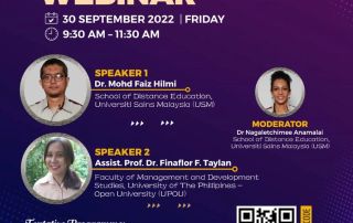 UPOU Faculty Speaks in USM-UPOU Joint Postgraduate Webinar