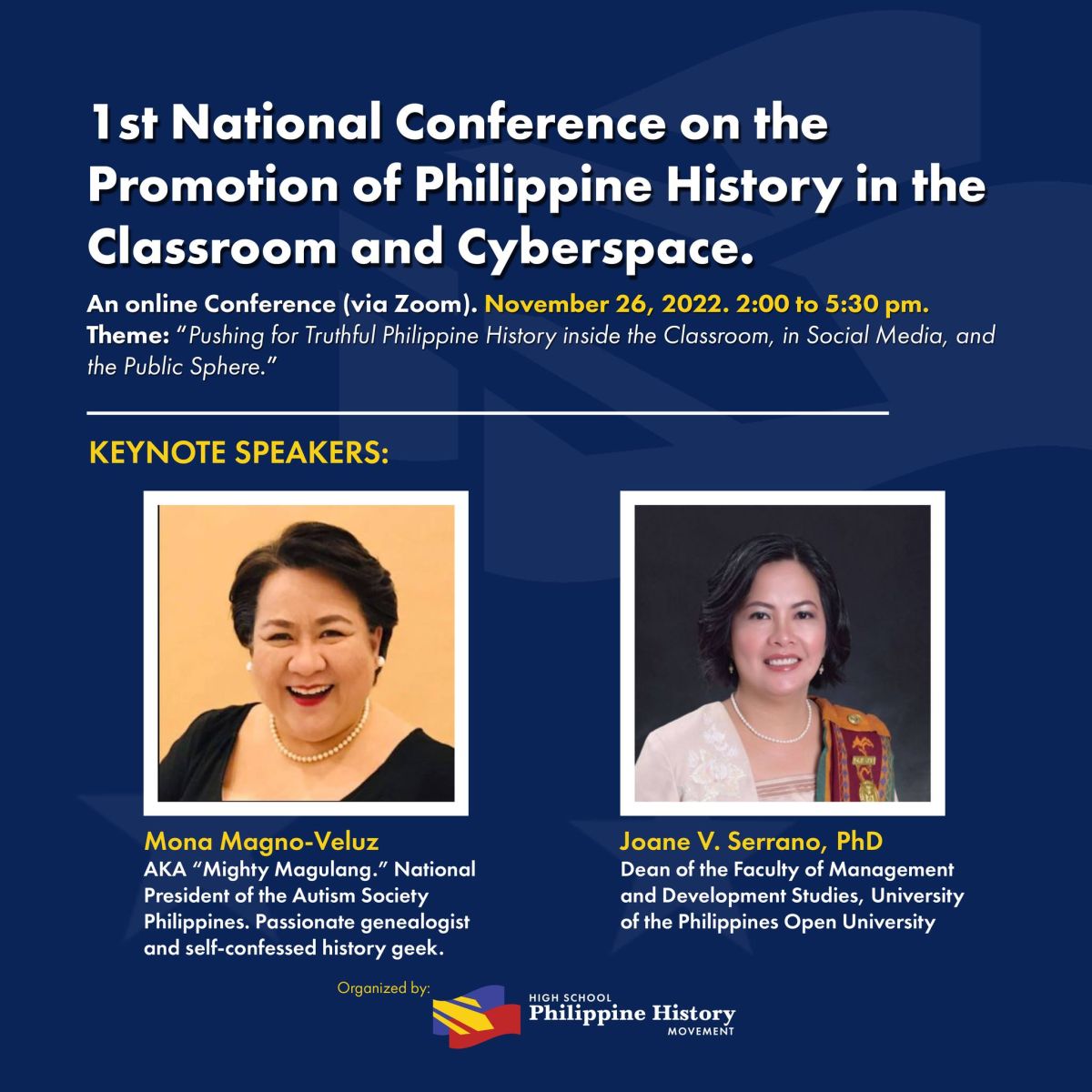 1st National Conference on the Promotion of Philippine History in the Classroom and Cyberspace