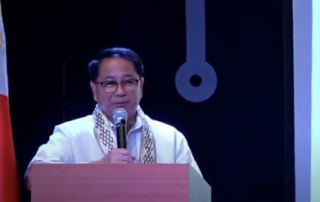 UP President Danilo L. Concepcion addresses the attendees of the “Agham + Sining: UP Innovation and Knowledge Festival 2022.”