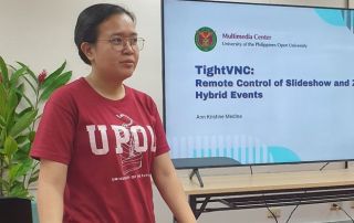 Ms. Ann Kristine Medina served as resource person for the training.