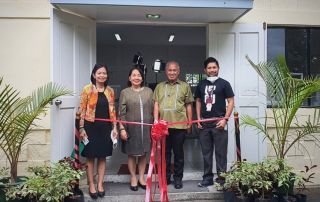 (L-R) Dr. Jean Saludadez, Vice Chancellor for Finance and Administrationn; Dr. Melinda Bandalaria, Chancellor; Dr. Nestor G. Yunque, UP VP For Administration and Dr. Diego Maranan, Dean of FICS.