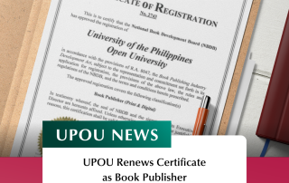 UPOU Renews Certificate as Book Publisher