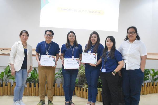 L-R Asst. Prof. Rita Ramos, Assoc. Prof. Edmund G. Centeno, Engr. Marita Natividad T. de Lumen, Assoc. Prof. Crusty E. Tinio, Asst. Prof. Ana Katrina Marcial, and Dean Charisse T. Reyes