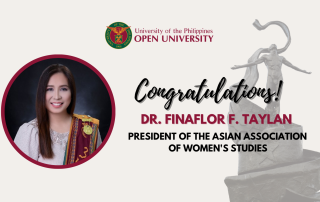 UPOU Office of Gender Concerns Director Elected as President of the Asian Association of Women’s Studies