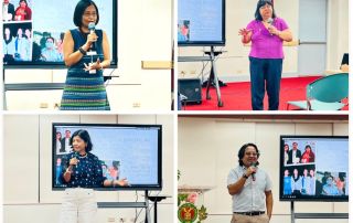 Clockwise from Left: Dr. Jean A. Saludadez, Dr. Jaine C. Reyes, Dr. Pedcris M. Orencio, and Dr. Juvy Lizette M. Gervacio bid farewell, delivering heartfelt speeches