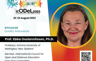 Expert and Advocate in Open, Flexible, Online Distance Learning (OFDL) to Speak on Quality Assurance at ICODeL 2023