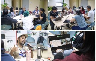 Participants sharing their insights during the workshop and group-sharing sessions of the event