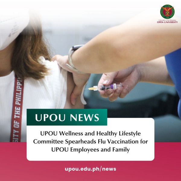 UPOU Wellness and Healthy Lifestyle Committee Spearheads Flu Vaccination for UPOU Employees and Family