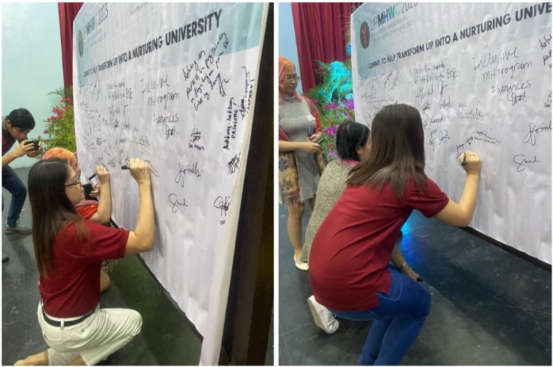 UP Open University representatives join the commitment signing of the UP MHWC 2023.