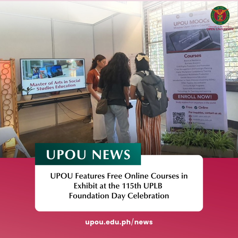 UPOU Features Free Online Courses in Exhibit at the 115th UPLB Foundation Day Celebration