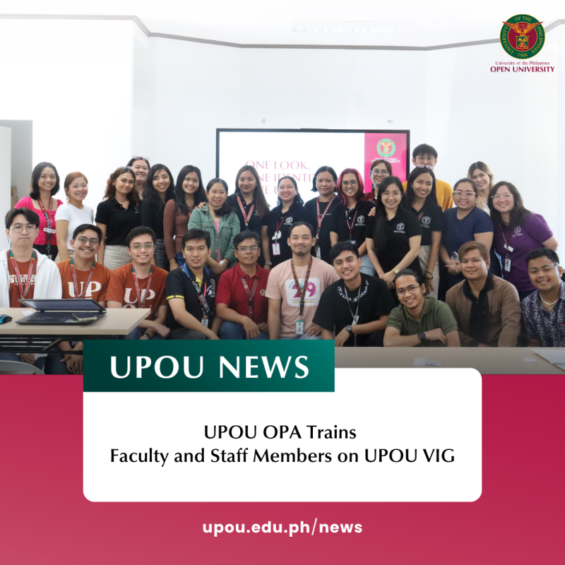 UPOU OPA Trains Faculty and Staff Members on UPOU VIG