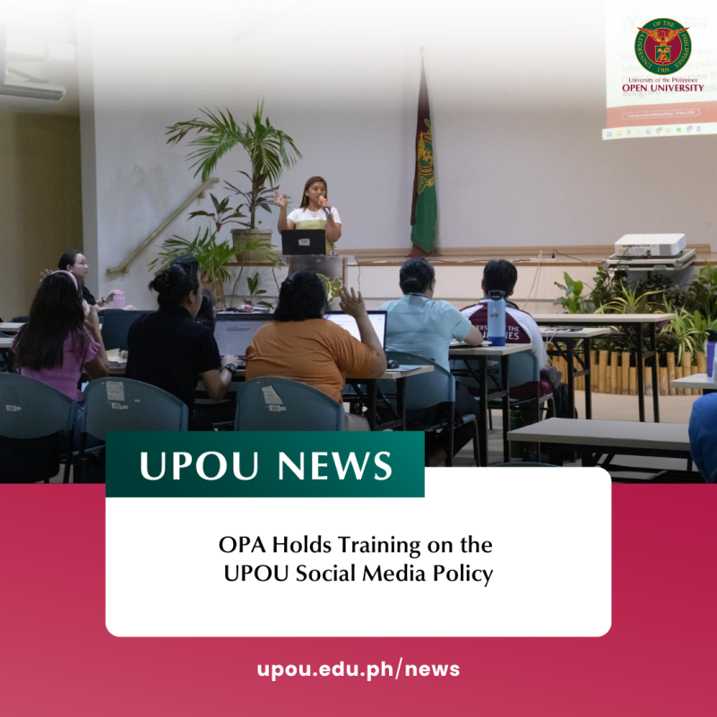 OPA Holds Training on the UPOU Social Media Policy