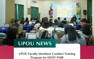 UPOU Faculty Members Conduct Training Program for DOST-FNRI