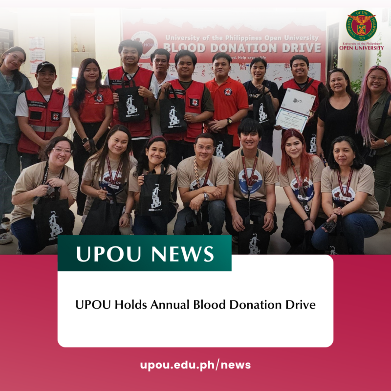 UPOU Holds Annual Blood Donation Drive