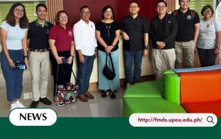 From right to left, Ms Agra, Asst Professor Depante, Mr Ybañez, Dean Rabajante, Dean Serrano, Director Gamala, Asst Professor Jarabe, Mr Tan, and Ms. Ebron.