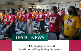 UPOU Employees Attend Synchronized Flag Raising Ceremony to Open UP’s Linggo ng Unibersidad