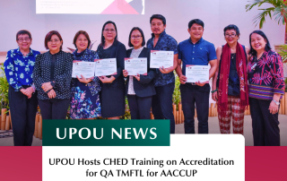 UPOU Hosts CHED Training on Accreditation for QA TMFTL for AACCUP