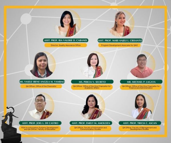 The Quality Assurance Office, represented by QA officials (left) and dedicated staff members (right)