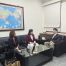 Dr. Taylan and Dr. Serrano discuss partnership opportunities with Vice President Kao.