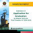 Submission of Application for Graduation for Midyear Term and Third Trimester AY 2024–2025