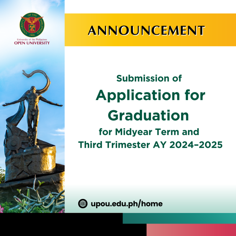 Submission of Application for Graduation for Midyear Term and Third Trimester AY 2024–2025