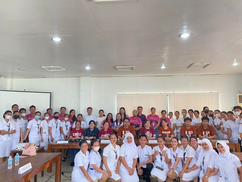 The Filipinized Learning Management System team with faculty, administrators, and nursing students of Mindanao State University (MSU)-Buug during initial fieldwork in 2023.
