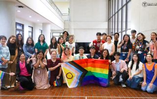 UPOU faculty, staff, and students celebrate Pride Month through “Lahad, Layag, Ladlad: Sining bilang Daluyan ng Makulay na Kwento ng mga LGBTQIA+” at the UPOU Mega Learning Hub, UPOU-DICT Building, Diliman, Quezon City on 19 June 2025.