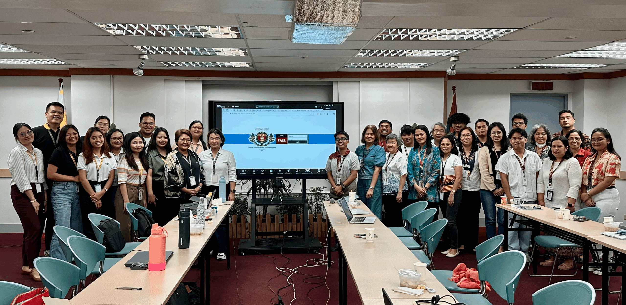 Chief Administrators and staff members of the UPOU Budget Office, Accounting Office, and Cash Office with the SGV & Co. team of systems analysts, process analysts, and financial consultants.