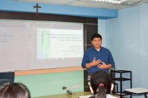 Dr. Bagarinao in one of his talks about environmental education.