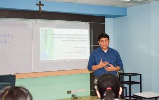 Dr. Bagarinao in one of his talks about environmental education.