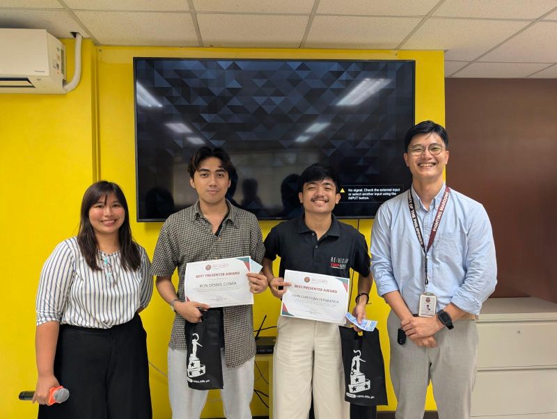 John Christian Peñaranda and Ron Dennis Comia are awarded Best Presenter in recognition of their exceptional delivery and contribution to the internship program.