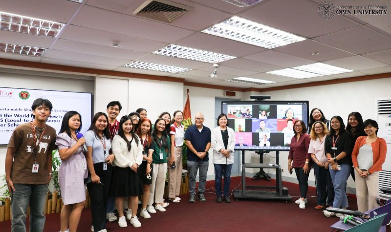 The UPOU Faculty and Staff attended the Seminar via Zoom and physically at the UPOU AVR in Los Baños.