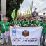 UPOU faculty and staff members join the Bañamos Civic Parade on 17 September 2025.