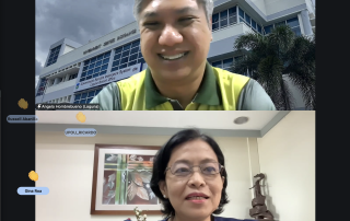 Mr. Angelo Hombrebueno and Dr. Jean A. Saludadez during the online Orientation/Re-orientation on Mandatory Social Benefits