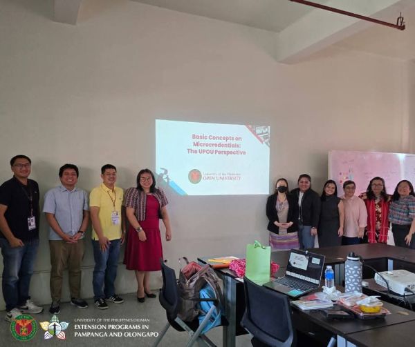 Asst. Prof. Cabanes (fourth from left) with UPDEPPO faculty during the Orientation on Microcredential Courses (Photo from UPDEPPO)