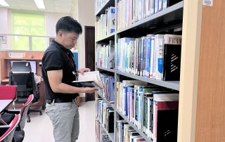 Mr. Joel Ocier at the UPOU Library