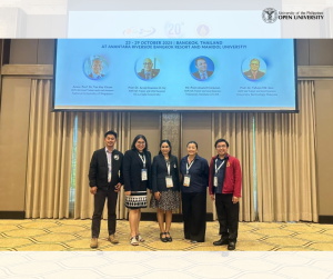 Asst. Prof. Ria Valerie Cabanes, Director of the UPOU Quality Assurance Office (second from left), during the 20th Assessor Training Workshop for Accomplishing Programme Assessment (Tier 2) held at Mahidol University. Photo from AUN-QA.