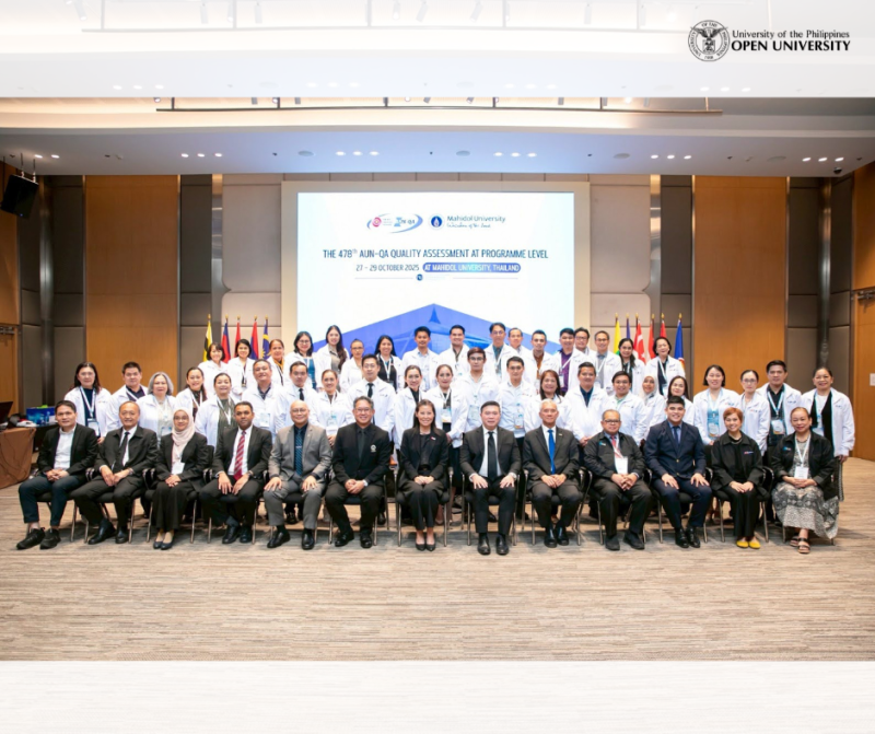 AUN-QA trainers, assessors, and trainees during the 478th AUN-QA Quality Assessment at Programme Level at Mahidol University, Thailand. Photo from AUN-QA.