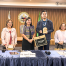 L-R: Dr. Finaflor Taylan, Dr. Joane V. Serrano, Mayor Vico Sotto and Ms. Elvira Flores during the siging of agreement between UPOU and the city of Pasig.