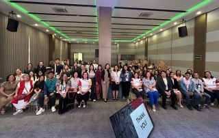 Participants of the UP VINTA Learning Caravan in Phnom Penh, Cambodia, together with the UPOU delegation, representatives from the Philippine Embassy, and members of the TLAGC.
