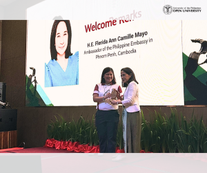 Chancellor Joane Serrano with H.E. Flerida Ann Camille Mayo, Philippine Ambassador to Phnom Penh, Cambodia