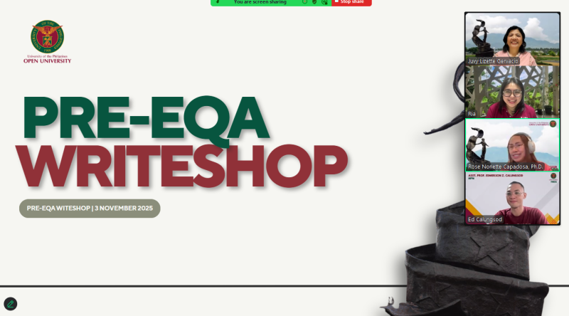 The DLVM and MPM SAR Writing Teams, and the QAO Director, together with the QA Project Staff, attend the Pre-EQA Writeshop 2025 via Zoom Meeting.